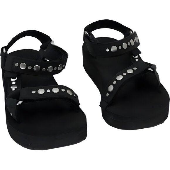 Teva Midform Universal Studded Black Platform Sandals Women US 5M EU 36 - Picture 1 of 6